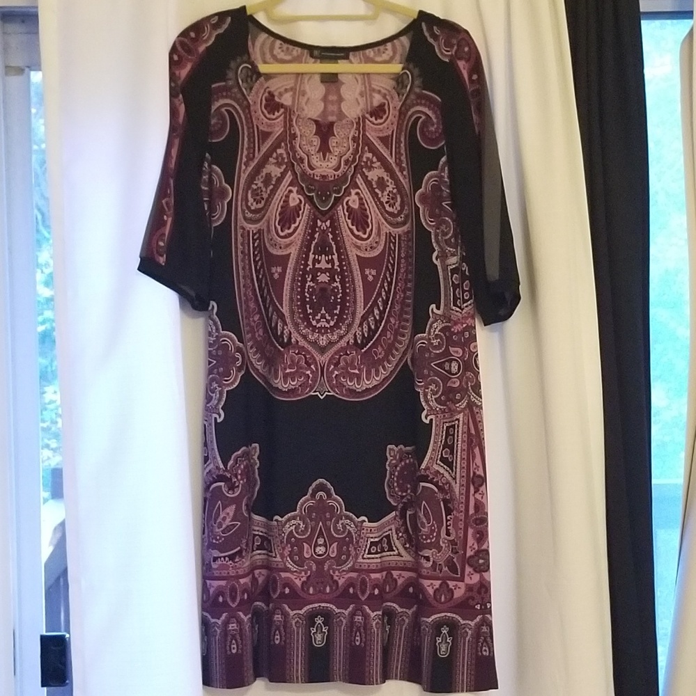 Paisley print sheath dress
